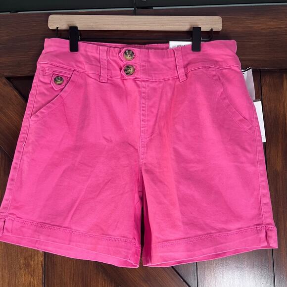 Westbound The High Rise Fit Marina Short Pink Women's 10 - Picture 2 of 14